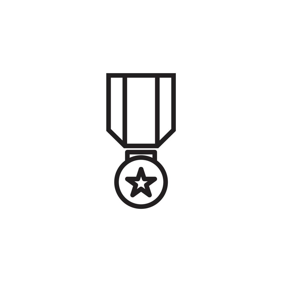 vector teken van het medaille symbool is geïsoleerd op een witte achtergrond. medaille pictogram kleur bewerkbaar.