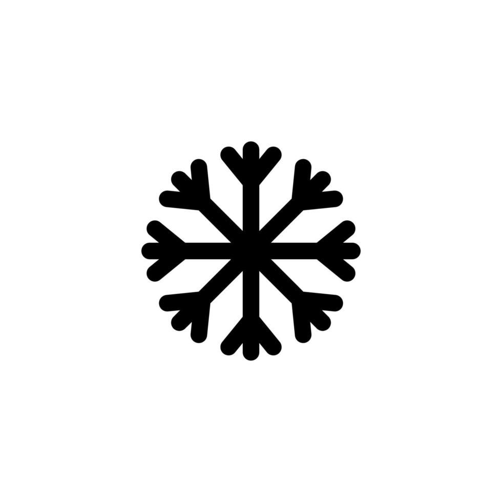 vector teken van het symbool van de sneeuwvlokken is geïsoleerd op een witte achtergrond. sneeuwvlokken pictogram kleur bewerkbaar.