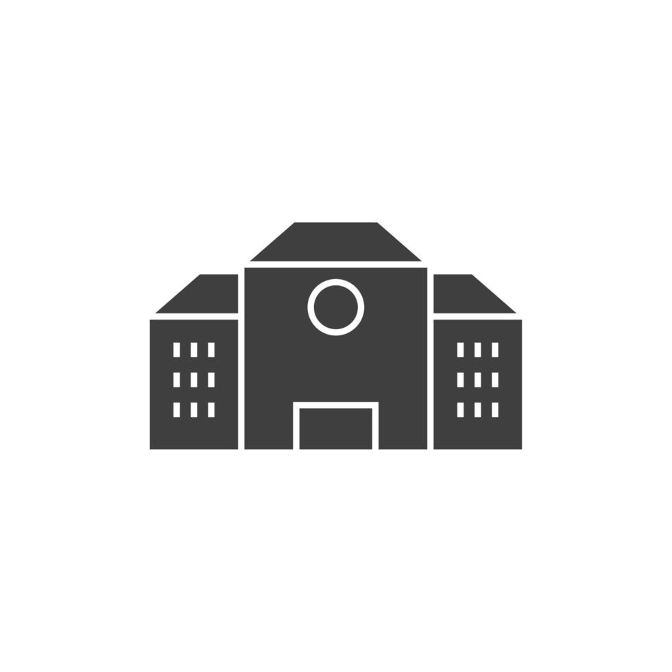 vector teken van het schoolgebouw symbool is geïsoleerd op een witte achtergrond. schoolgebouw pictogram kleur bewerkbaar.