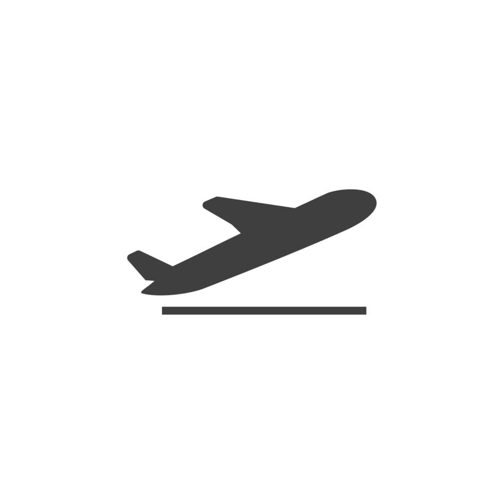 vector teken van het vliegtuig symbool is geïsoleerd op een witte achtergrond. vliegtuigpictogram kleur bewerkbaar.
