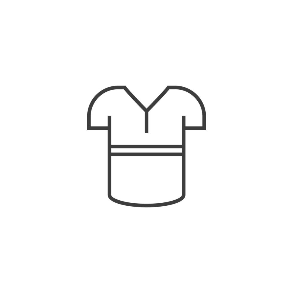 vector teken van het t-shirt symbool is geïsoleerd op een witte achtergrond. t-shirt pictogram kleur bewerkbaar.