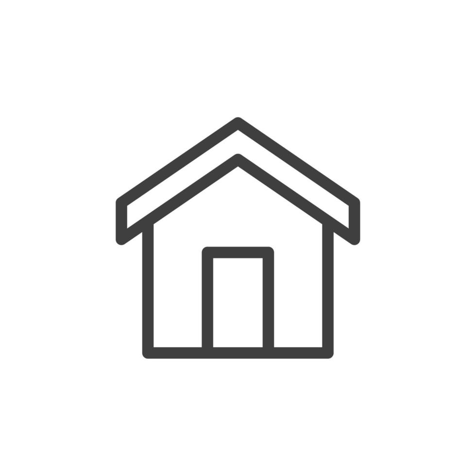vector teken van het huis symbool is geïsoleerd op een witte achtergrond. startpictogram kleur bewerkbaar.