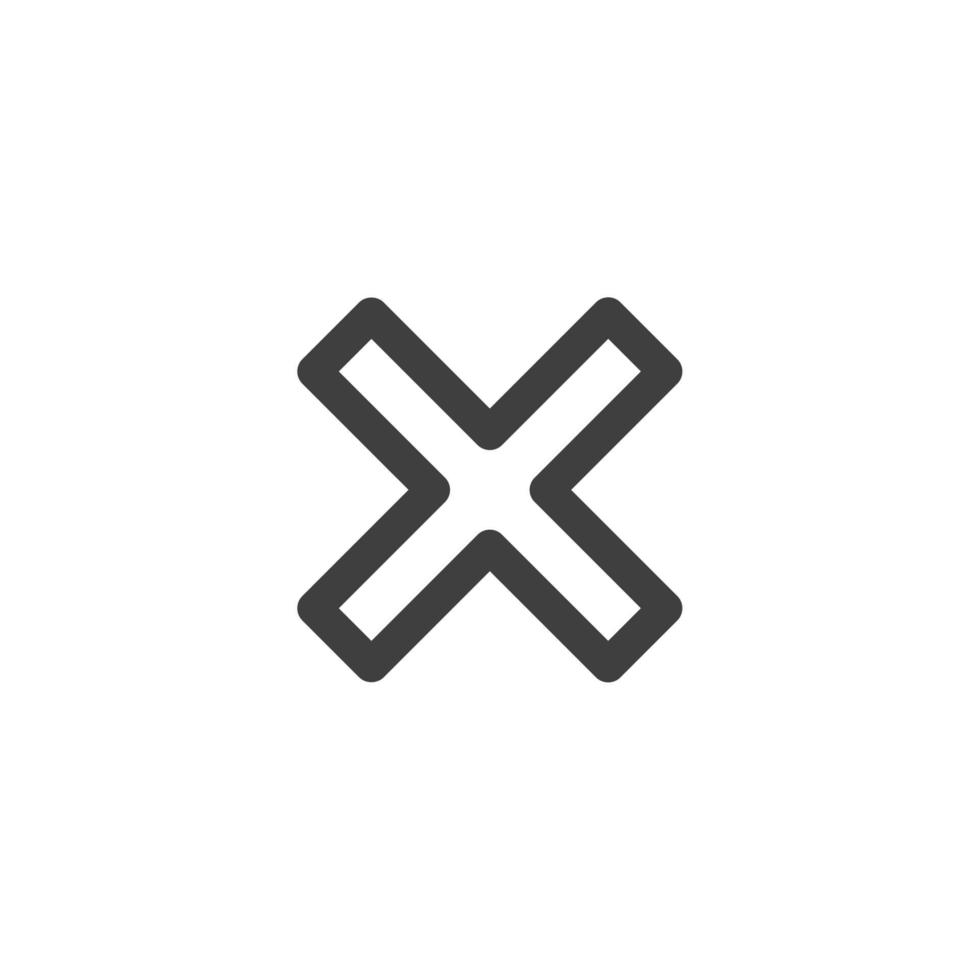 vector teken van het kruis symbool is geïsoleerd op een witte achtergrond. kruis pictogram kleur bewerkbaar.