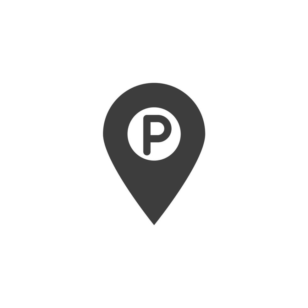 vector teken van het parkeer teken symbool is geïsoleerd op een witte achtergrond. parkeren teken pictogram kleur bewerkbaar.