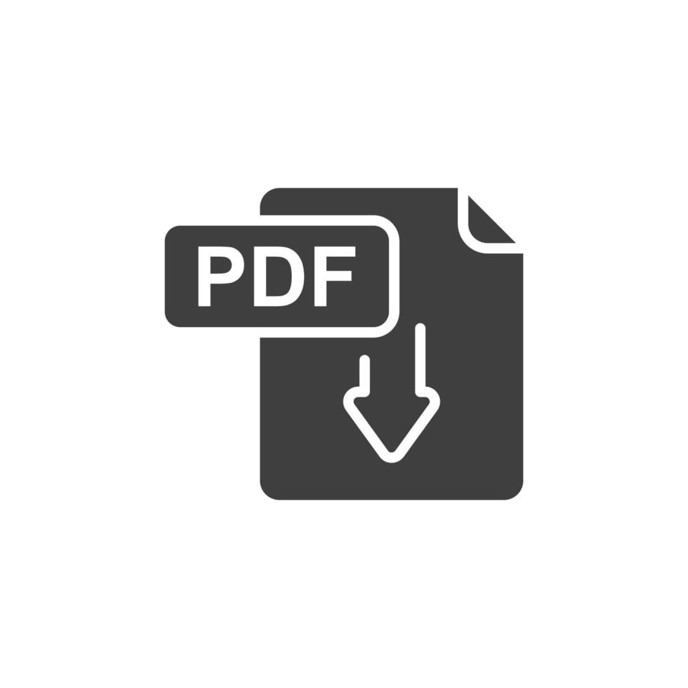 vector teken van het pdf-symbool is geïsoleerd op een witte achtergrond. pdf-pictogram kleur bewerkbaar.