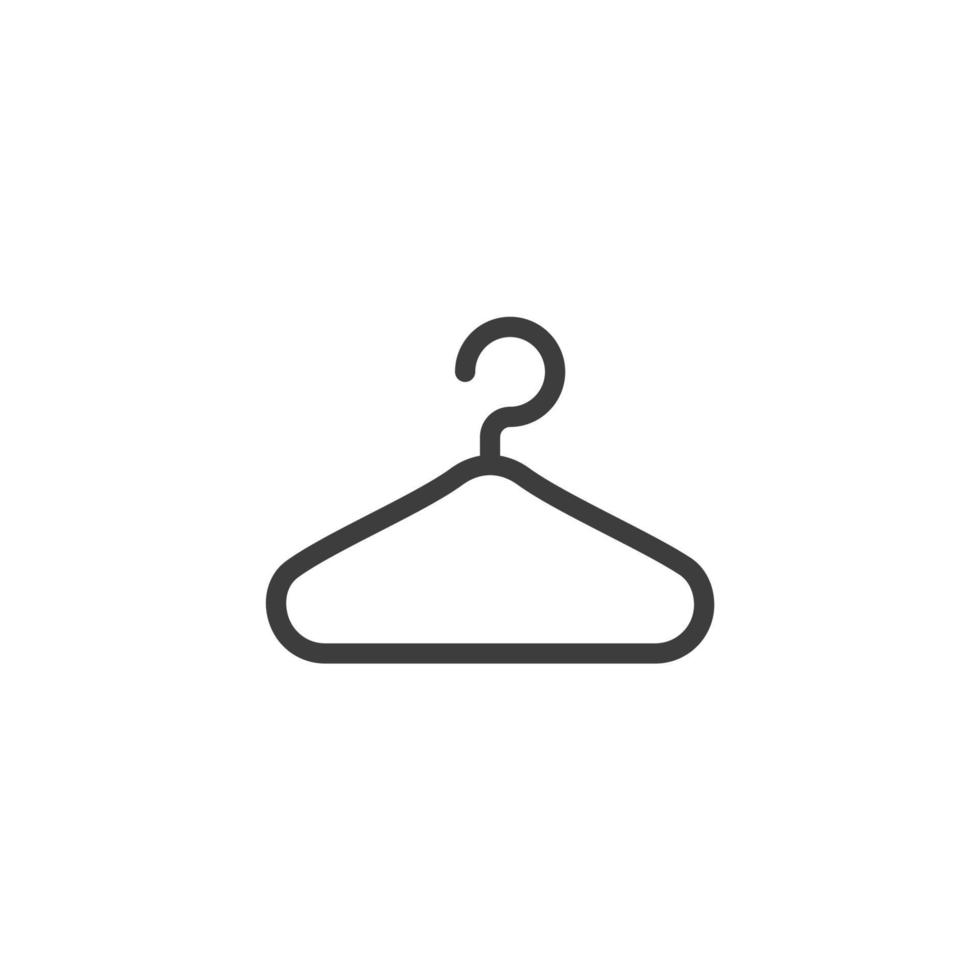 vector teken van het hanger-symbool is geïsoleerd op een witte achtergrond. hanger pictogram kleur bewerkbaar.