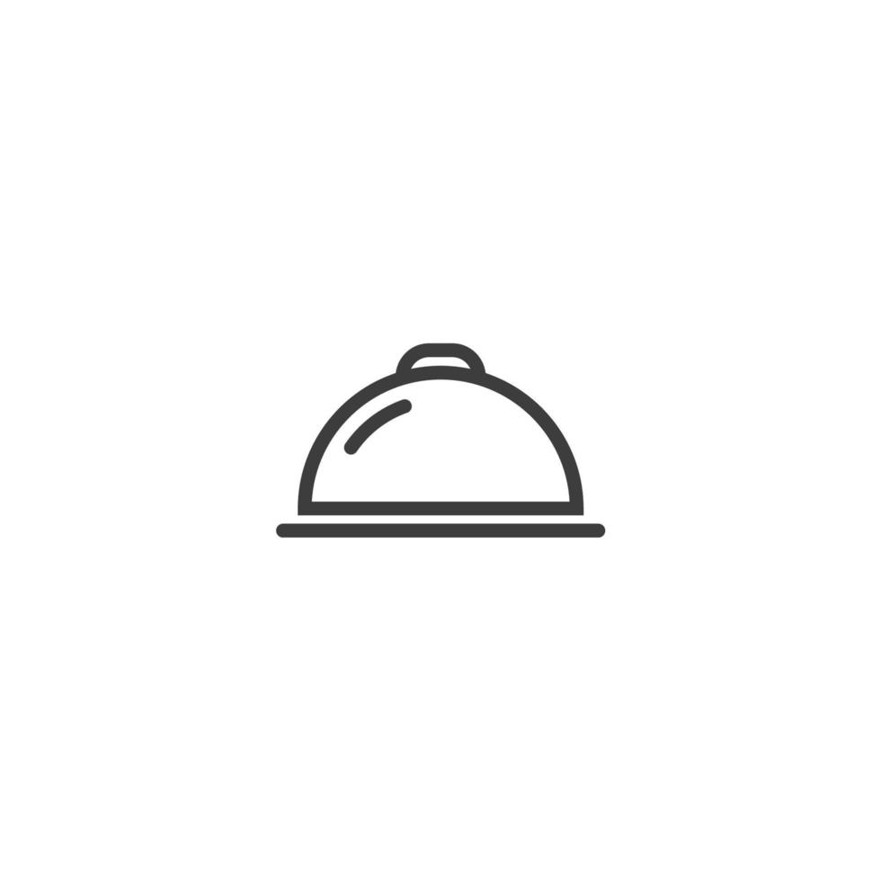 vector teken van het voedsel dienblad symbool is geïsoleerd op een witte achtergrond. voedsellade pictogram kleur bewerkbaar.