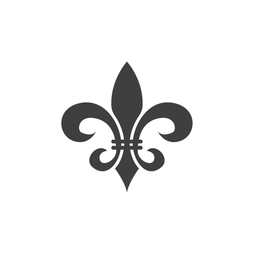 vector teken van de fleur de lis heraldische symbool is geïsoleerd op een witte achtergrond. fleur de lis heraldische pictogram kleur bewerkbaar.