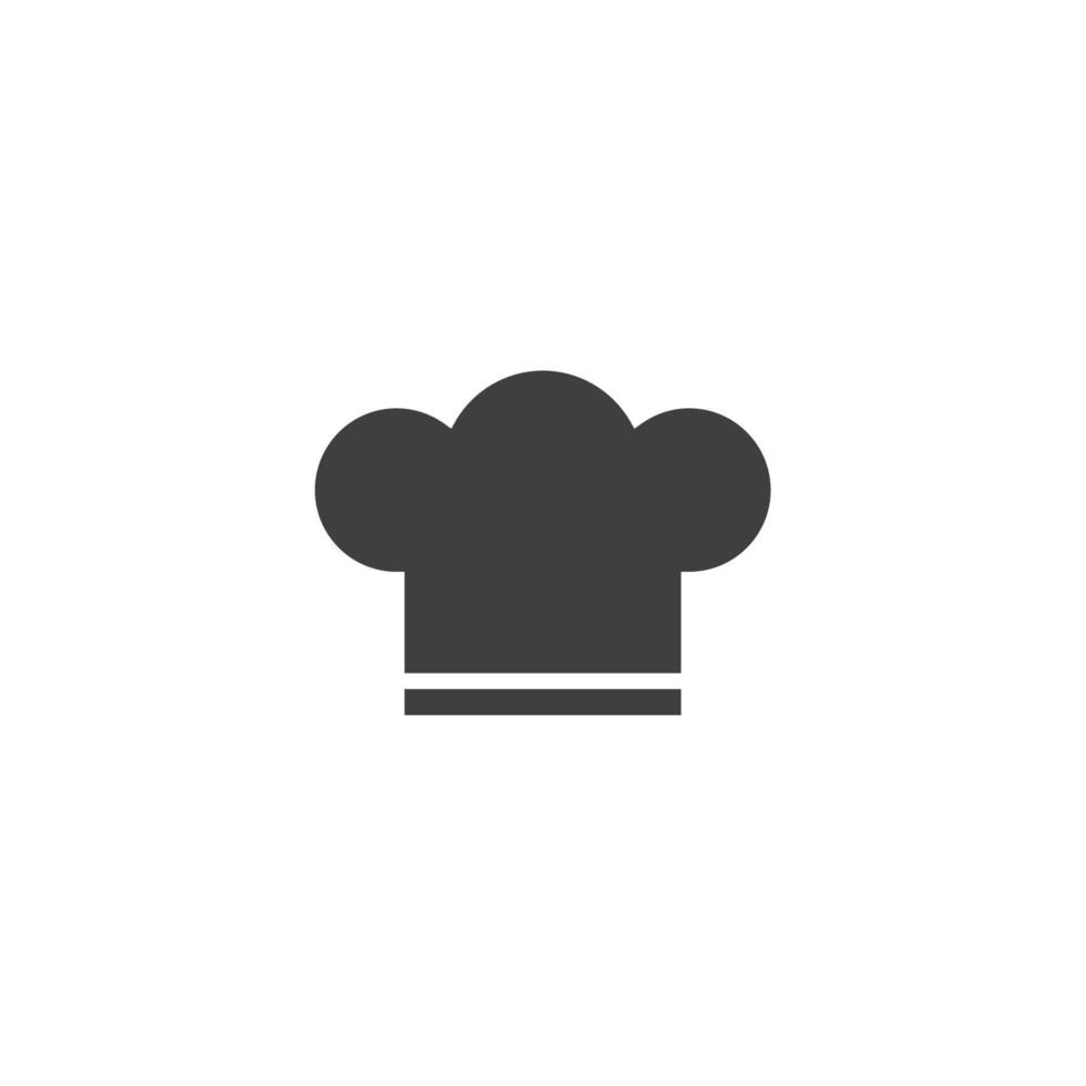 vector teken van het symbool van de chef-kok hoed is geïsoleerd op een witte achtergrond. chef hoed pictogram kleur bewerkbaar.