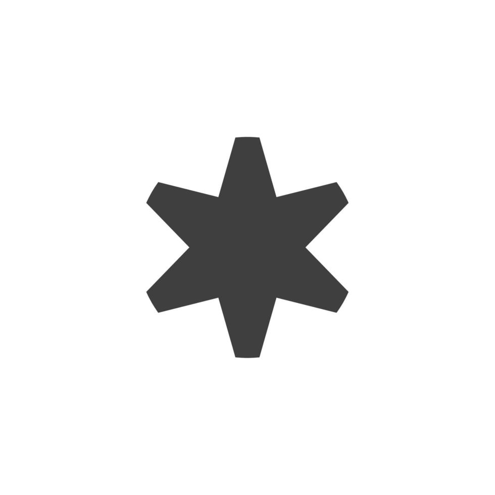 vector teken van het stersymbool is geïsoleerd op een witte achtergrond. sterpictogram kleur bewerkbaar.