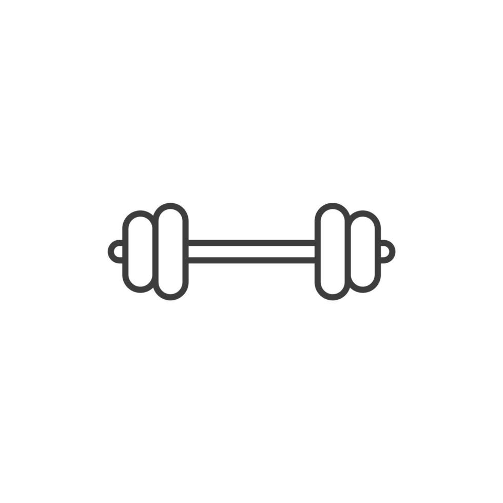 vector teken van het halter halter sportschool symbool is geïsoleerd op een witte achtergrond. barbell dumbell sportschool pictogram kleur bewerkbaar.