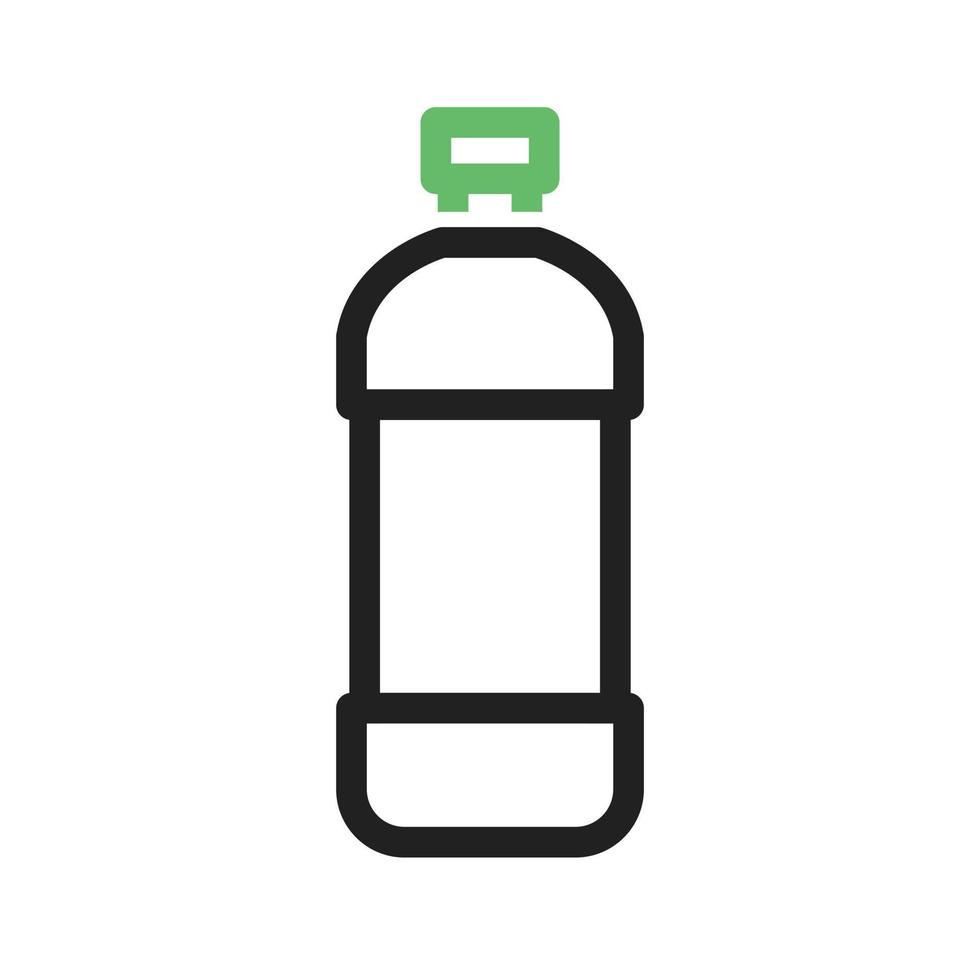 wasmiddel fles lijn groen en zwart pictogram vector