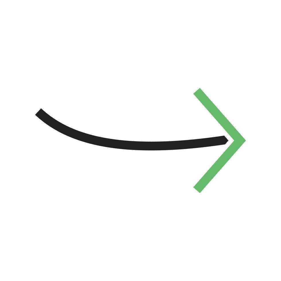 pijl die naar rechts wijst groen en zwart pictogram vector