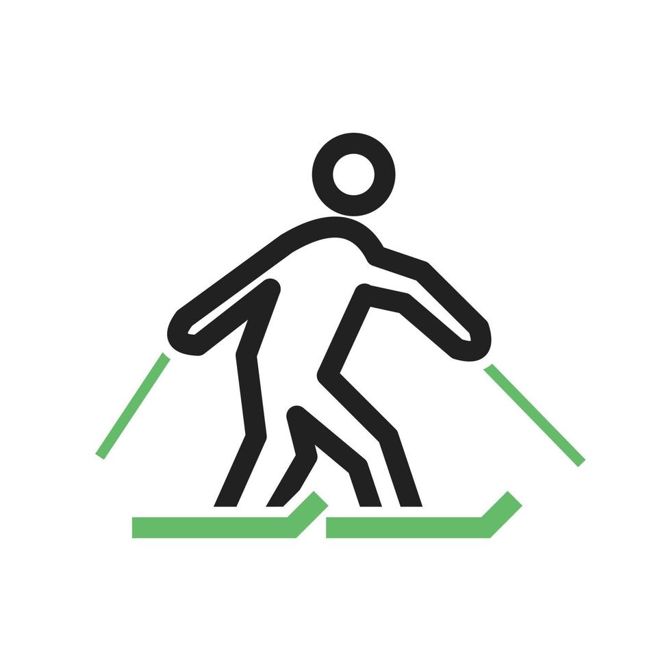 schaatslijn groen en zwart pictogram vector