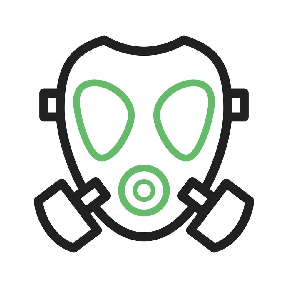 zuurstofmasker lijn groen en zwart pictogram vector