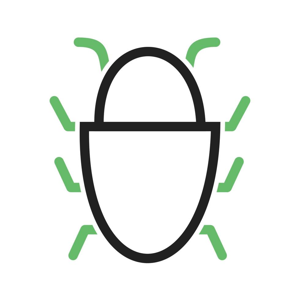 bug rapport lijn groen en zwart icoon vector