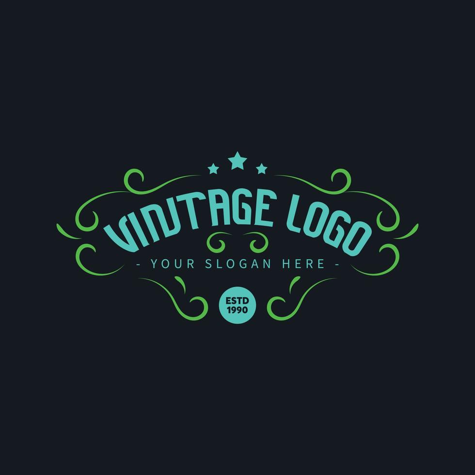 vintage retro vector logo voor banner