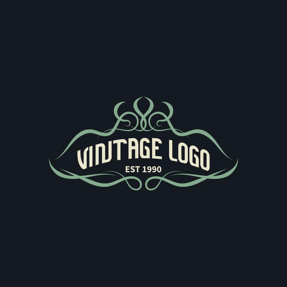 vintage of retro labelbadge voor kledinglogo. klassiek kledingbadgeontwerp vector