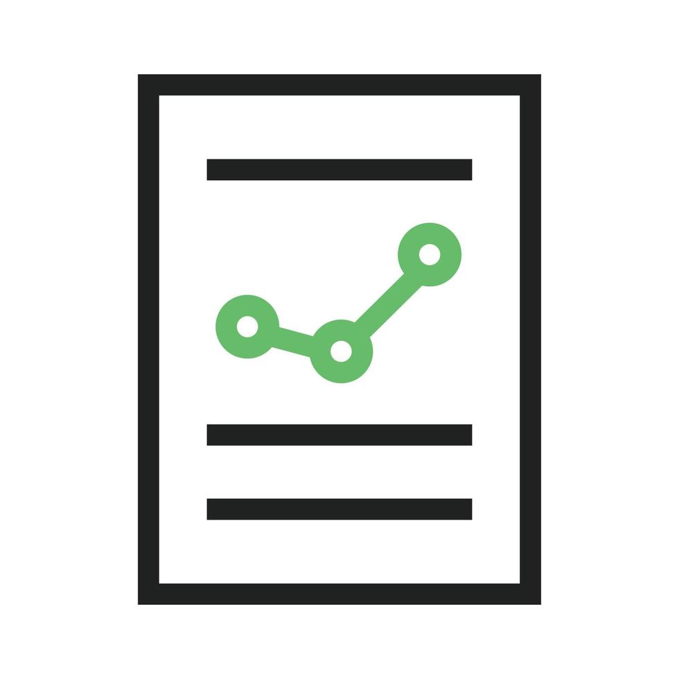 financieel rapport lijn groen en zwart pictogram vector