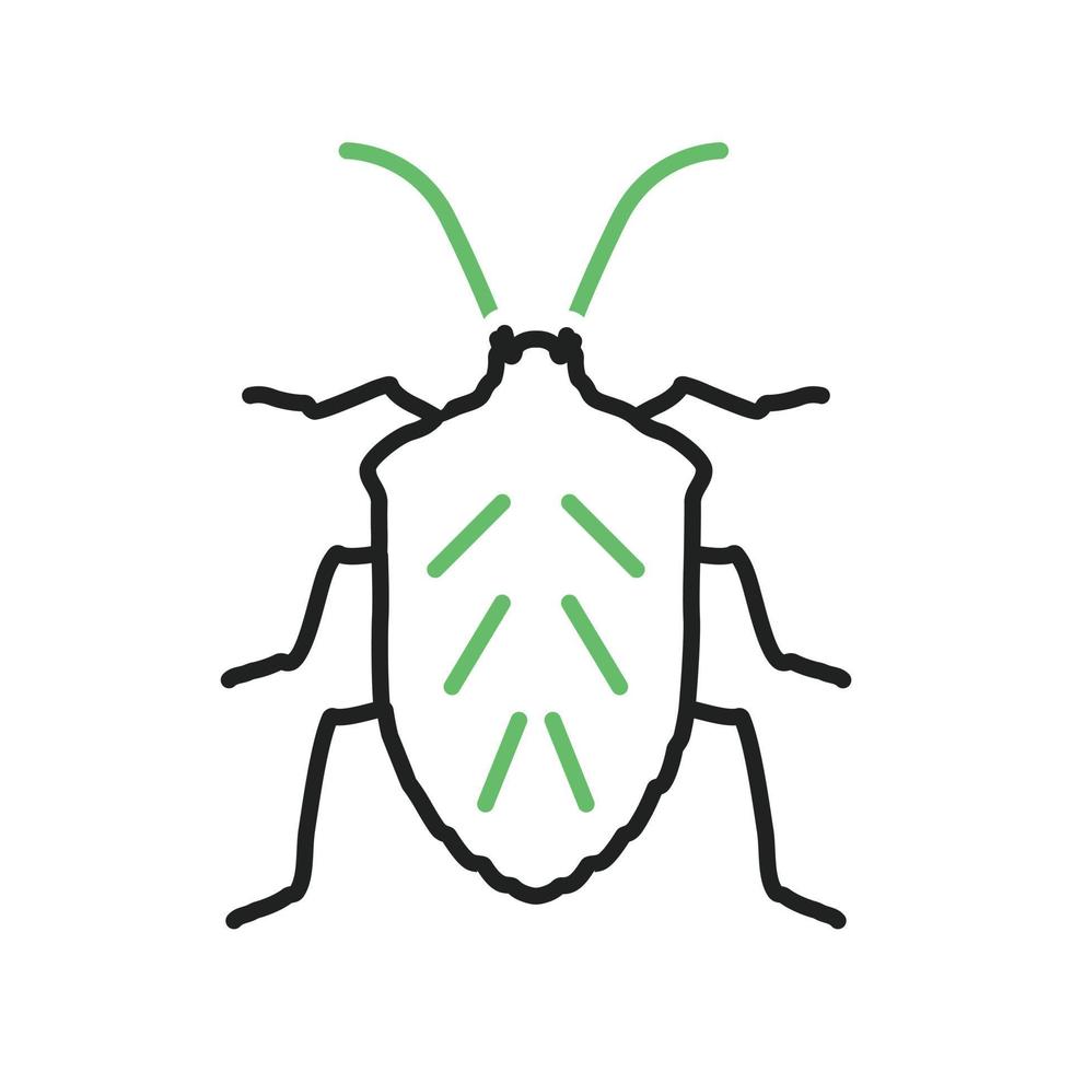 insect lijn groen en zwart pictogram vector