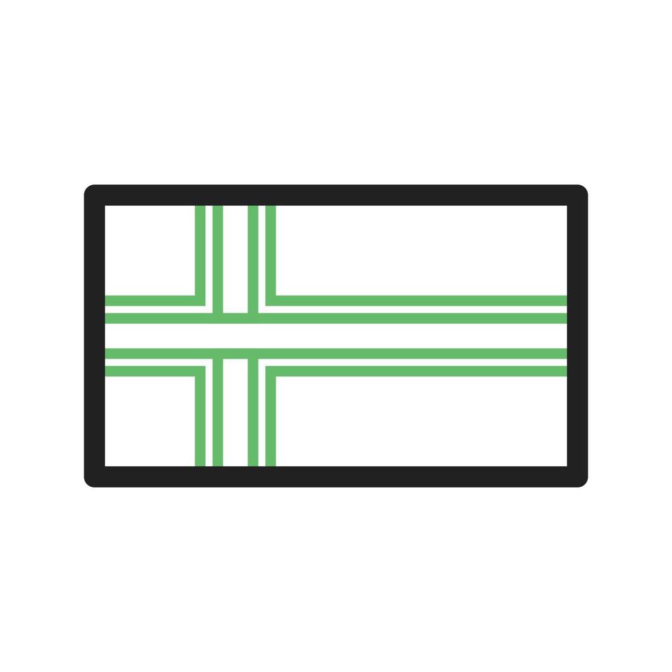Noorwegen lijn groen en zwart pictogram vector