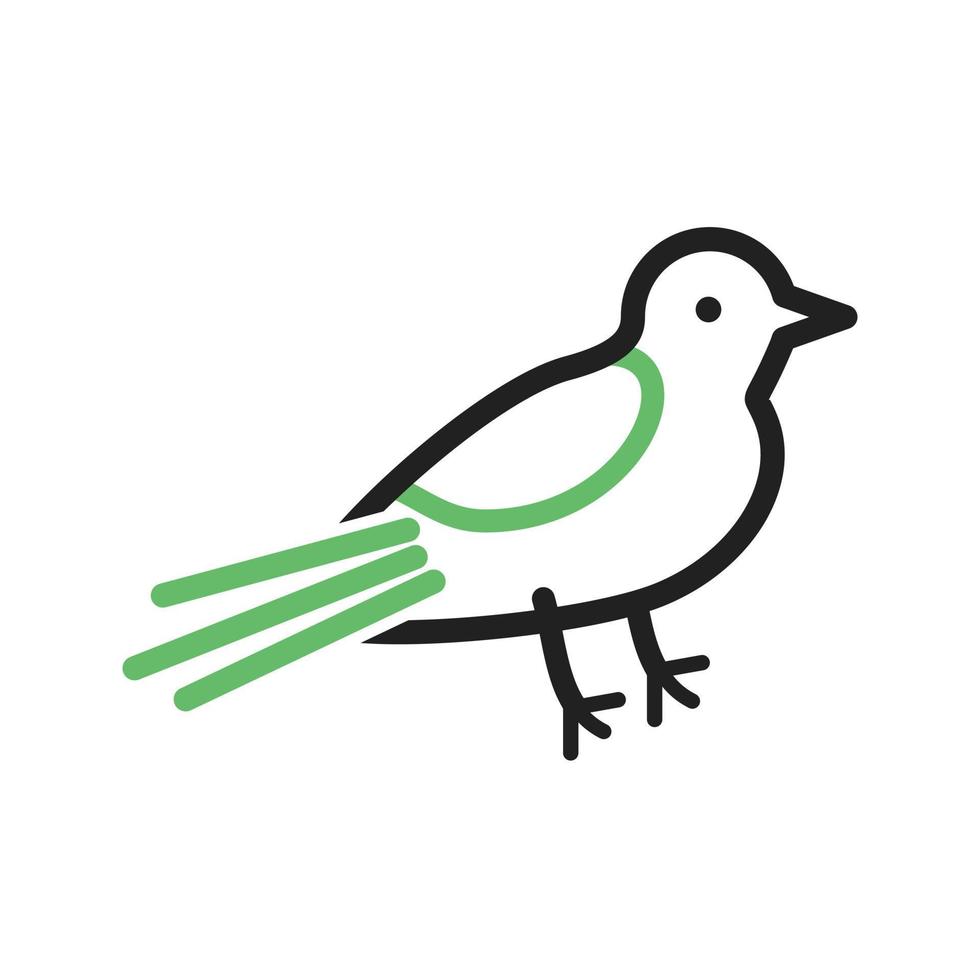 mus lijn groen en zwart pictogram vector