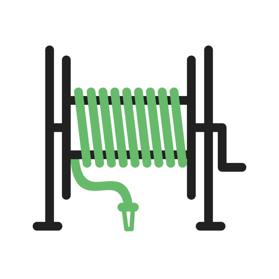 slang lijn groen en zwart pictogram vector