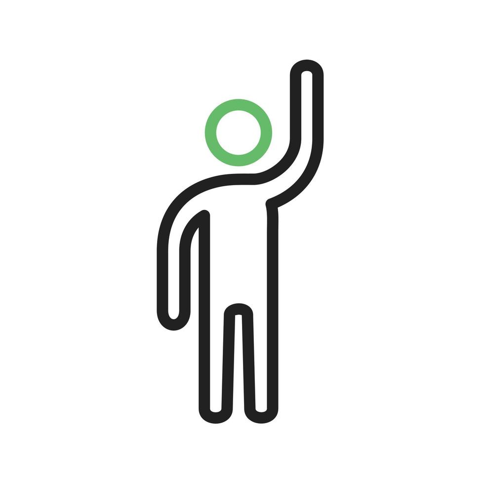 actieve lijn groen en zwart pictogram vector