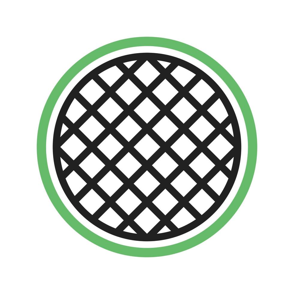 wafel lijn groen en zwart pictogram vector