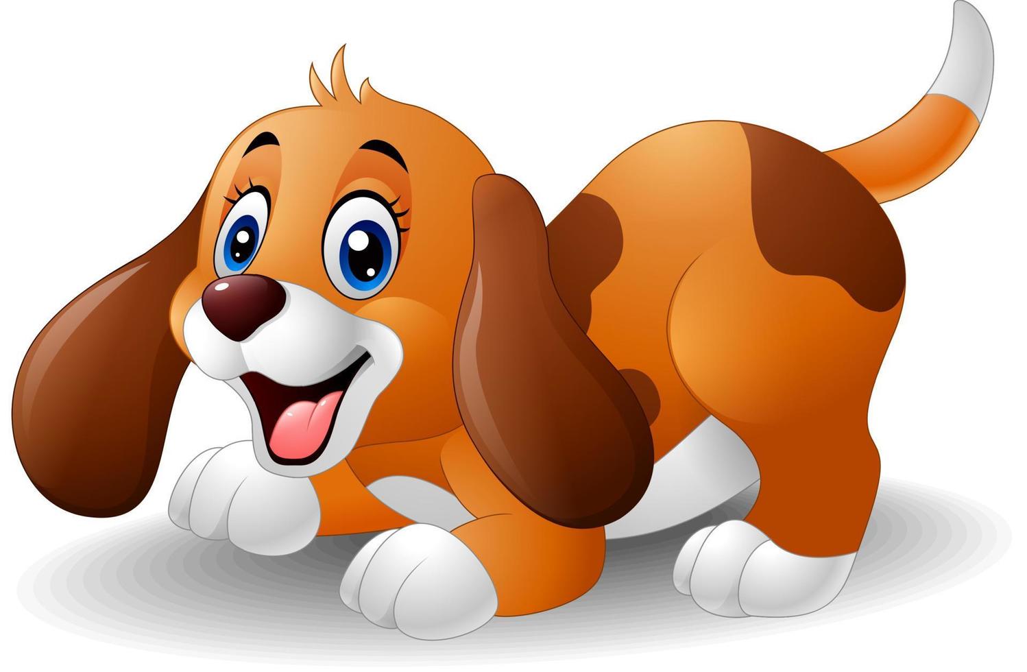 schattige kleine hond cartoon vector