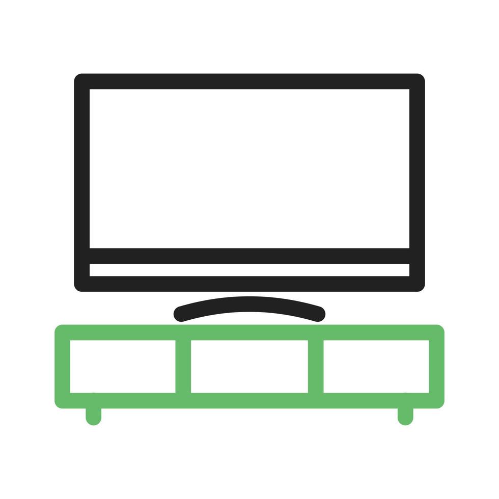 televisielijn groen en zwart pictogram vector