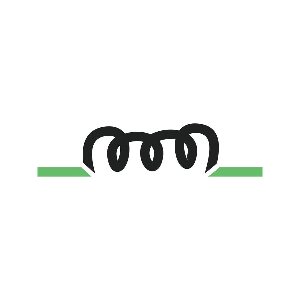 spoel lijn groen en zwart pictogram vector