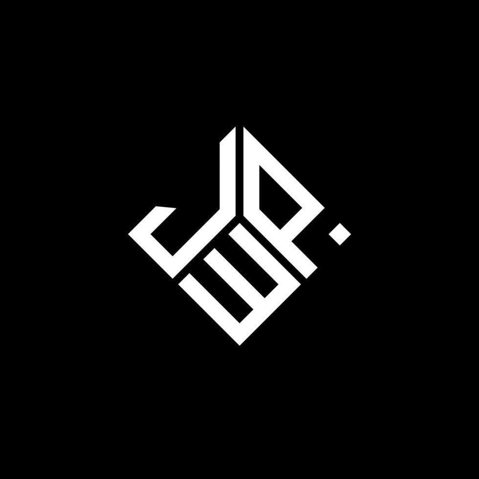 jwp brief logo ontwerp op zwarte achtergrond. jwp creatieve initialen brief logo concept. jwp brief ontwerp. vector