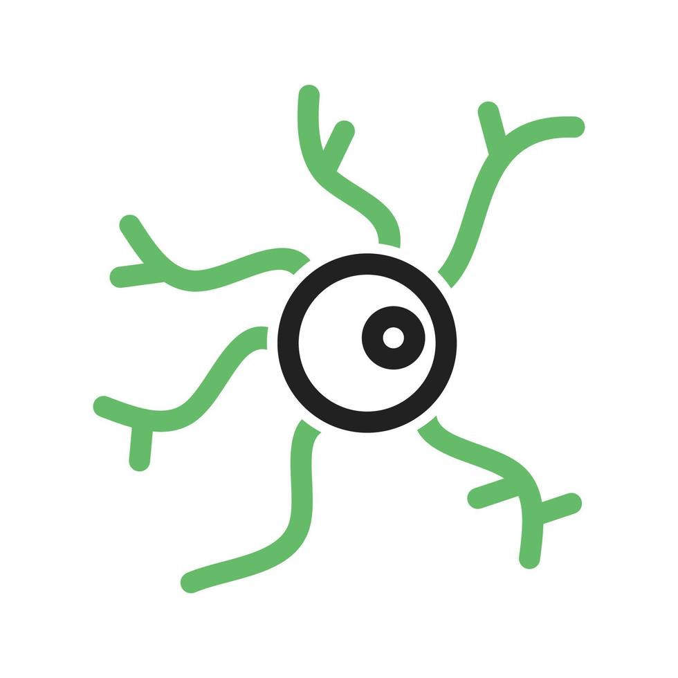 neuron lijn groen en zwart pictogram vector