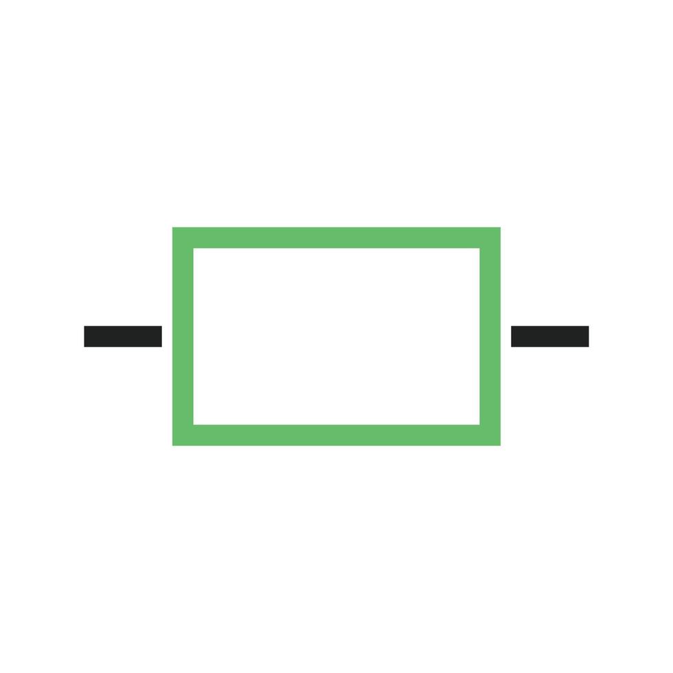 weerstand i lijn groen en zwart pictogram vector