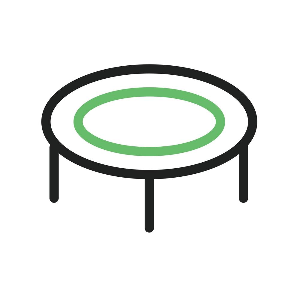 trampoline lijn groen en zwart pictogram vector
