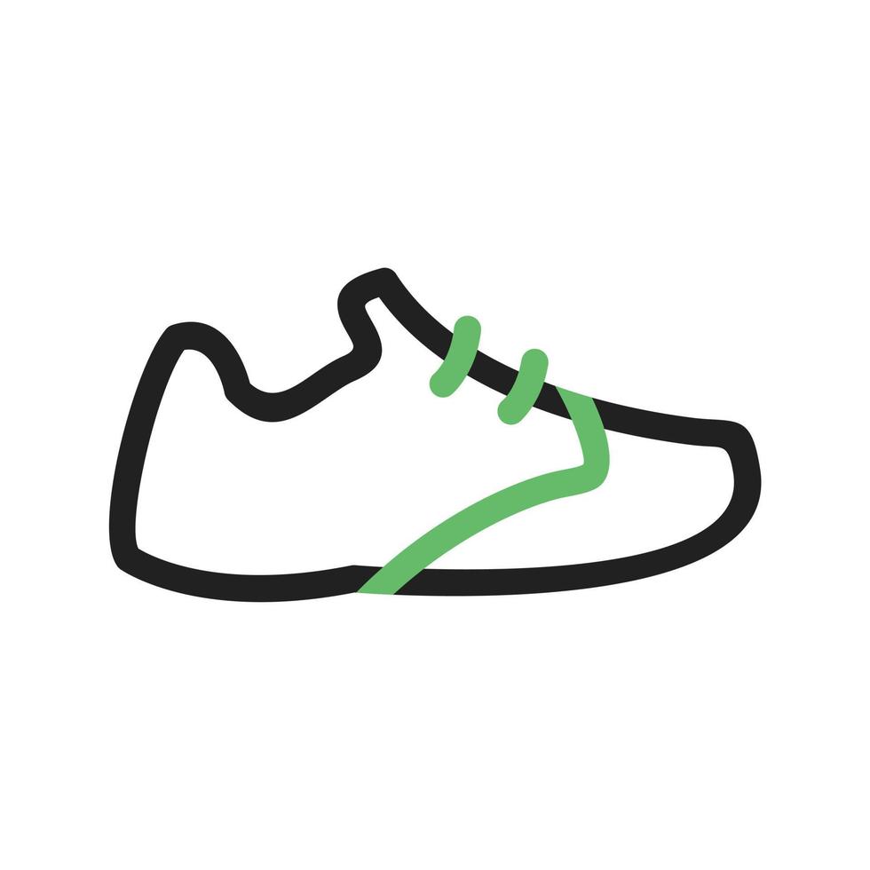 joggers lijn groen en zwart pictogram vector