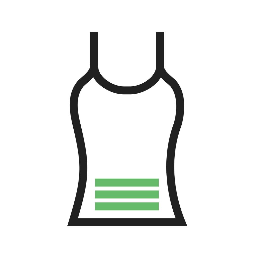 vest lijn groen en zwart pictogram vector