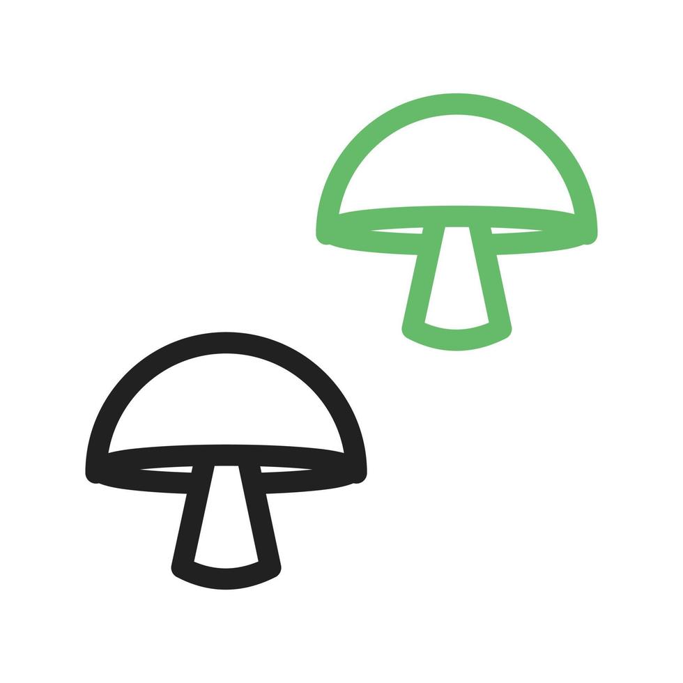 paddestoelen lijn groen en zwart pictogram vector