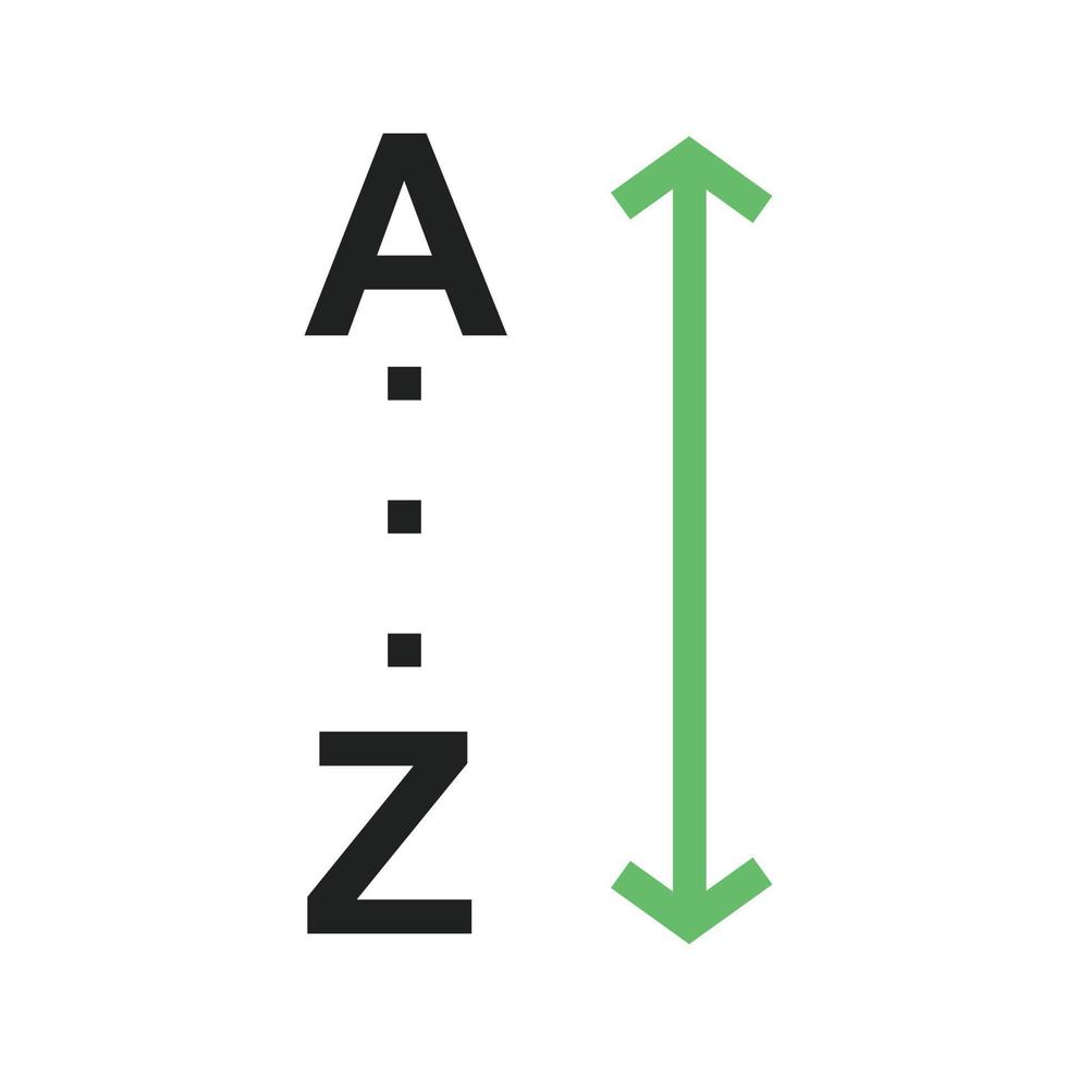 sorteerlijn groen en zwart pictogram vector