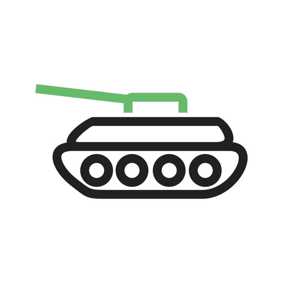 tank ii lijn groen en zwart pictogram vector