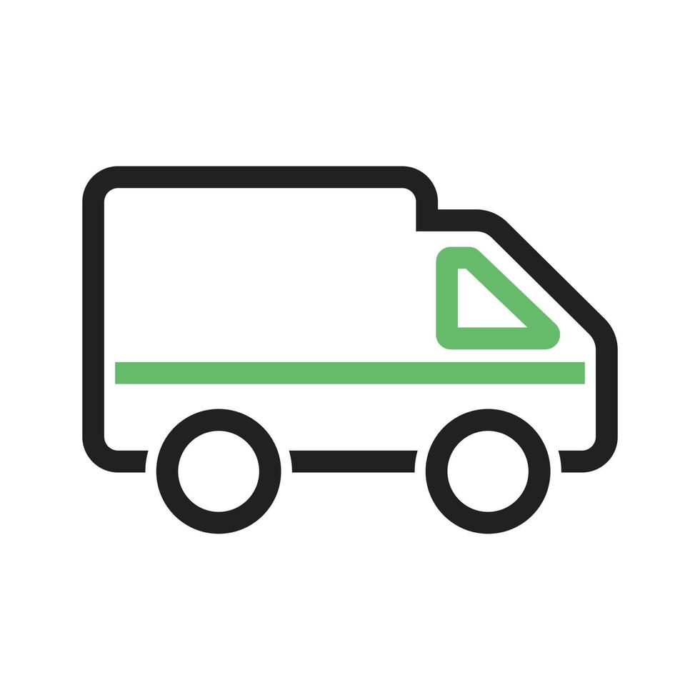 speelgoed vrachtwagen lijn groen en zwart pictogram vector