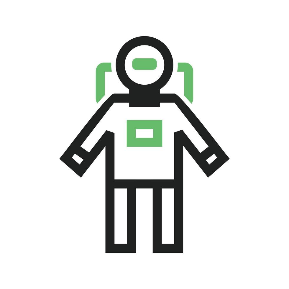 ruimte man ik lijn groen en zwart pictogram vector