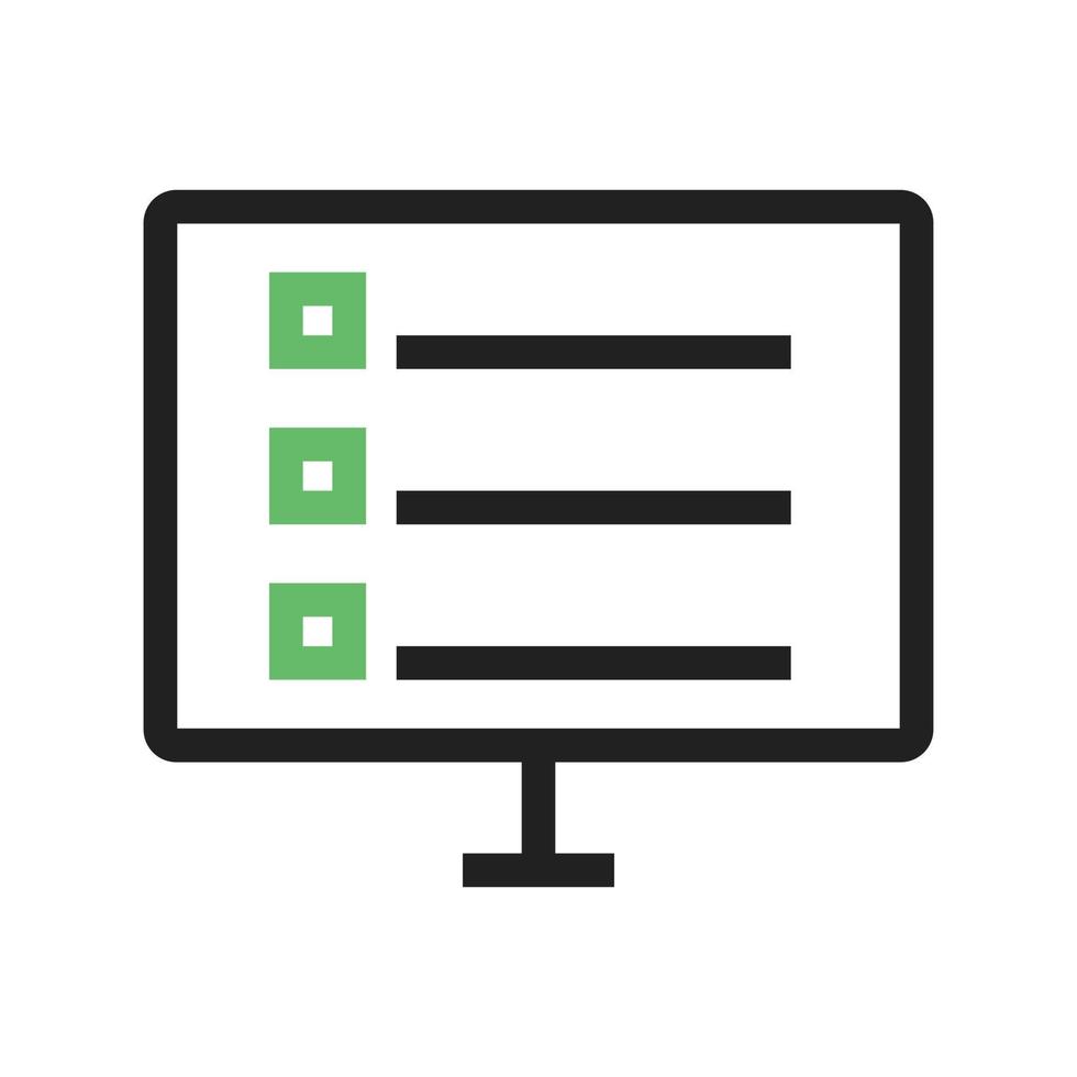 online schema lijn groen en zwart pictogram vector