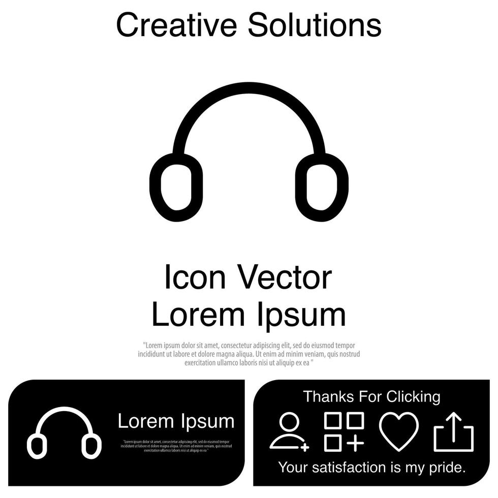 hoofdtelefoon pictogram eps 10 vector