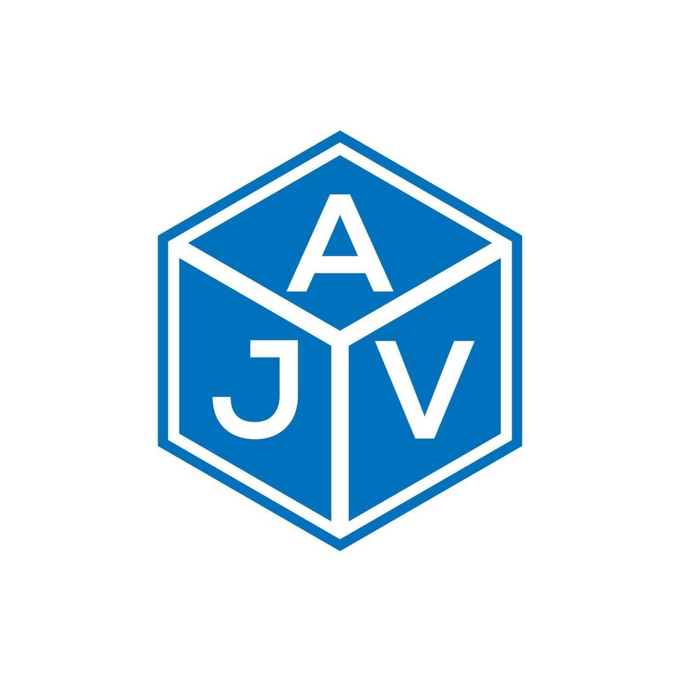 ajv brief logo ontwerp op zwarte achtergrond. ajv creatieve initialen brief logo concept. ajv brief ontwerp. vector