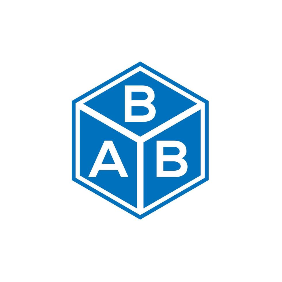 bab brief logo ontwerp op zwarte achtergrond. bab creatieve initialen brief logo concept. bab brief ontwerp. vector
