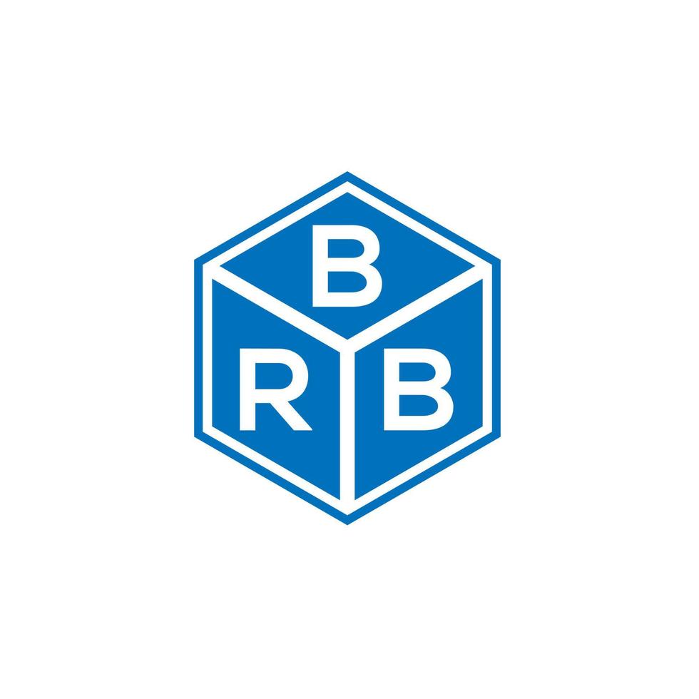 brb brief logo ontwerp op zwarte achtergrond. brb creatieve initialen brief logo concept. brb-briefontwerp. vector