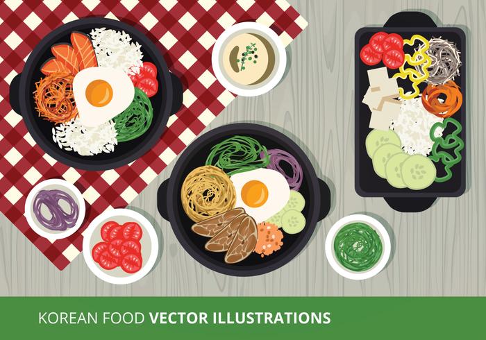 Koreaanse Food Vector Illustratie