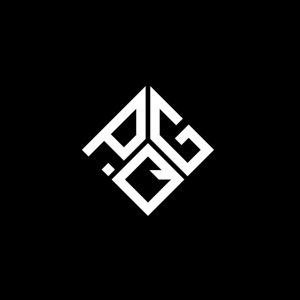 pqg brief logo ontwerp op zwarte achtergrond. pqg creatieve initialen brief logo concept. pqg brief ontwerp. vector